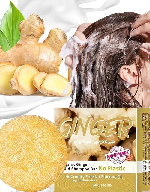 Load image into Gallery viewer, Natural Extract Ginger Hair Soap
