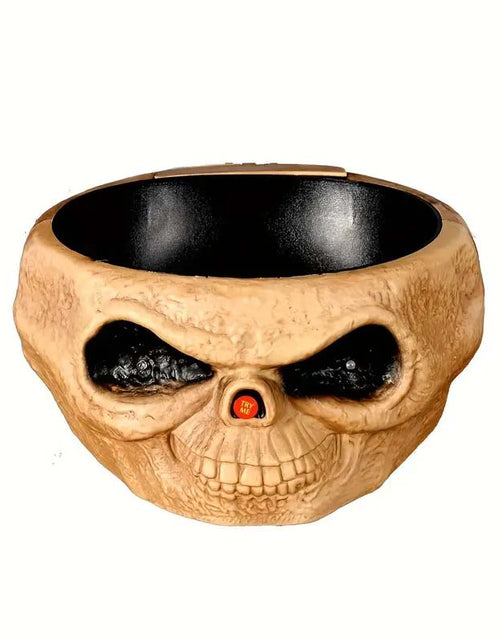 Load image into Gallery viewer, Halloween Skull Bowl Decoration - Motion-Activated with Glowing Eyes &amp; Sound
