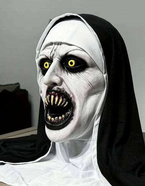 Load image into Gallery viewer, Qualteus Funky Nun Latex Mask Creepy Halloween
