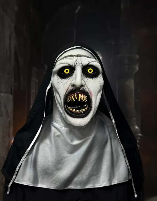 Load image into Gallery viewer, Qualteus Funky Nun Latex Mask Creepy Halloween
