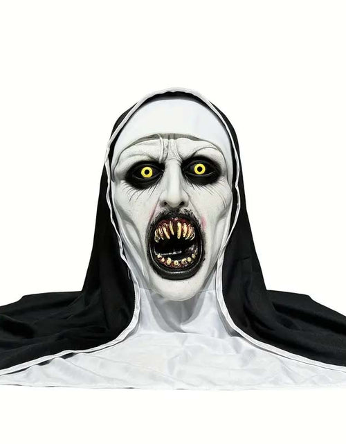 Load image into Gallery viewer, Qualteus Funky Nun Latex Mask Creepy Halloween
