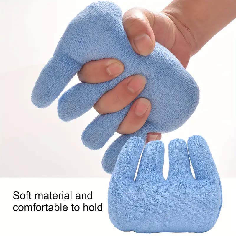 Blue Hand Rehabilitation Grip Cushion with Finger Separators | Prevents Pressure Sores