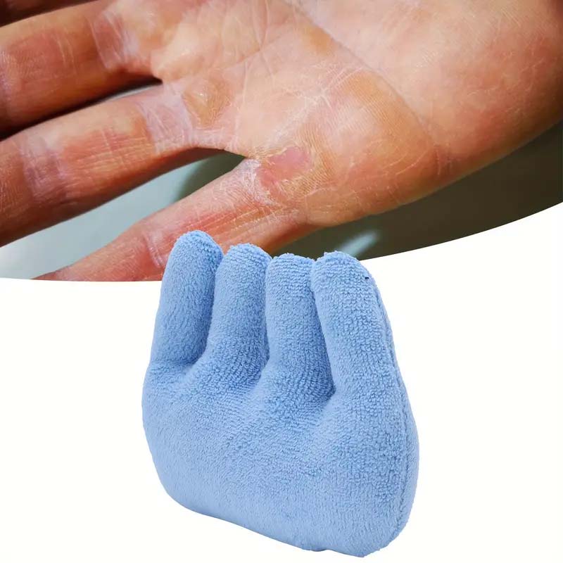 Blue Hand Rehabilitation Grip Cushion with Finger Separators | Prevents Pressure Sores