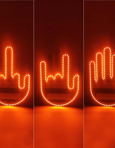 Car Finger Light | Funny LED Gesture Light with Remote Control-Zy Fulfill