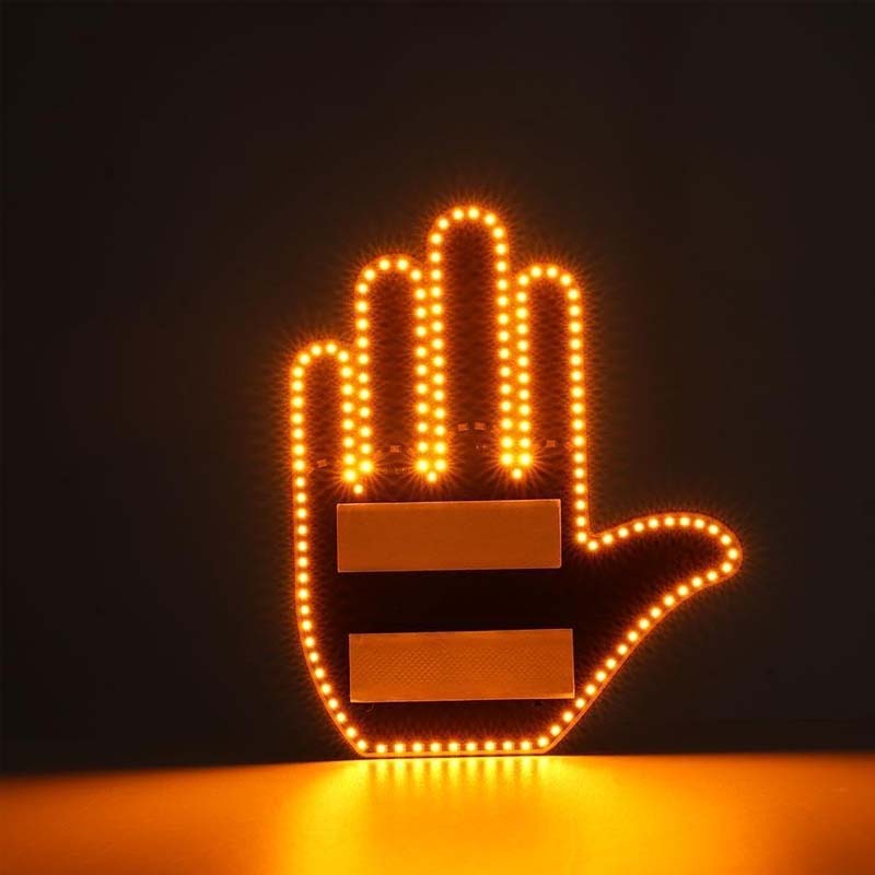 Car Finger Light | Funny LED Gesture Light with Remote Control