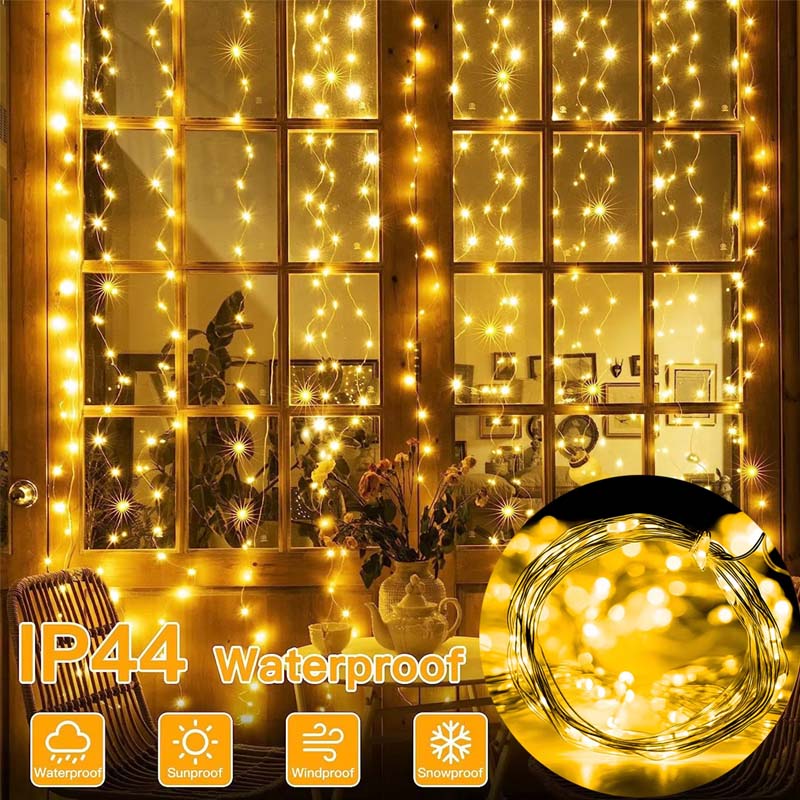 LED Fairy Curtain Lights for Indoor & Outdoor Decor | Warm Glow