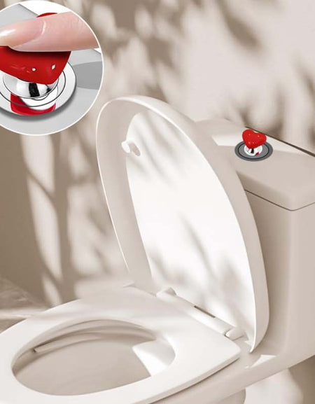 Love Heart Shaped Toilet Tank Button and Manicure Toilet Lid Cover Lifter Set-Zy Fulfill