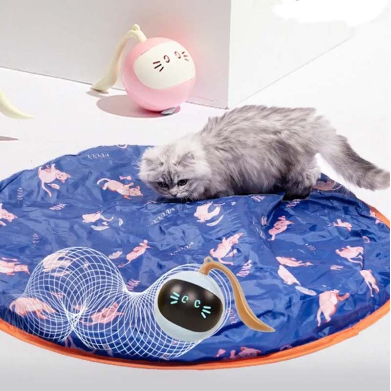 Automatic Smart Fitness Training Pet Cat AI Toy - Luminous LED Magic Ball