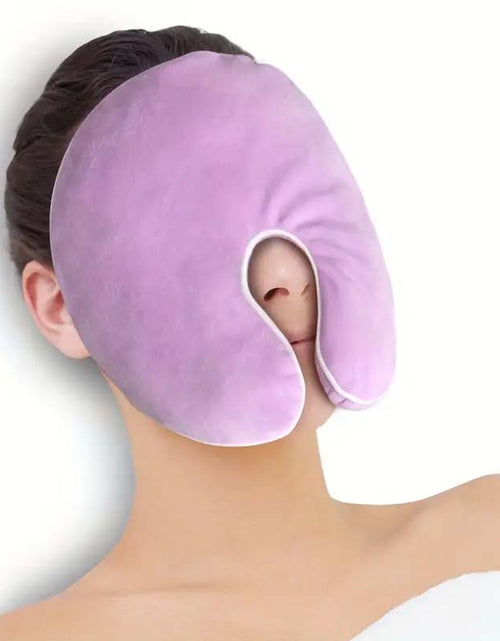 Load image into Gallery viewer, Microwave Heating Pad for Face – Hot/Cold Sinus Soothing Mask, Purple
