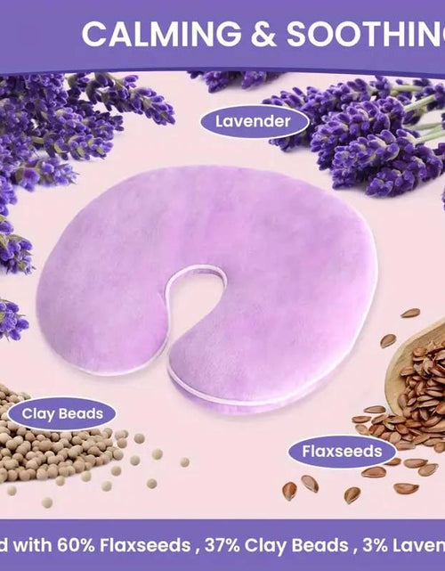 Load image into Gallery viewer, Microwave Heating Pad for Face – Hot/Cold Sinus Soothing Mask, Purple
