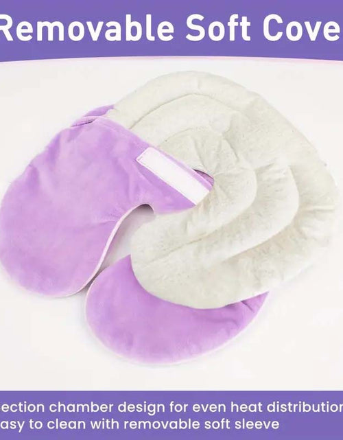 Load image into Gallery viewer, Microwave Heating Pad for Face – Hot/Cold Sinus Soothing Mask, Purple
