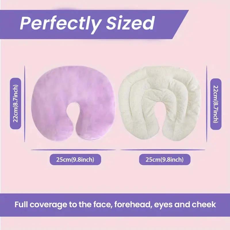 Microwave Heating Pad for Face – Hot/Cold Sinus Soothing Mask, Purple