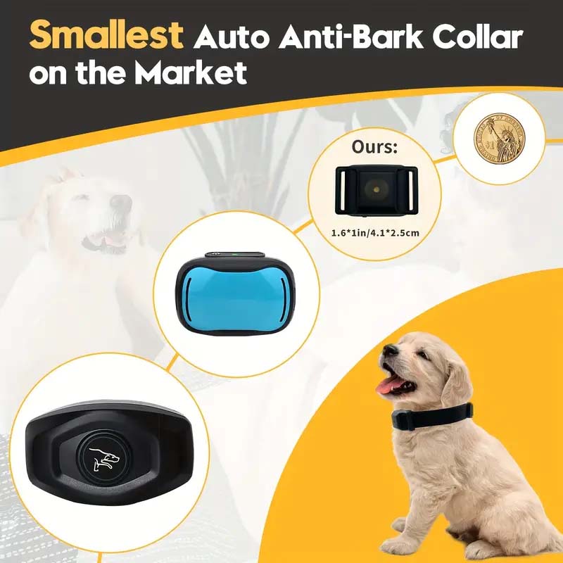 Mini Bark Collar for Small Dogs - Humane & Adjustable Training Aid