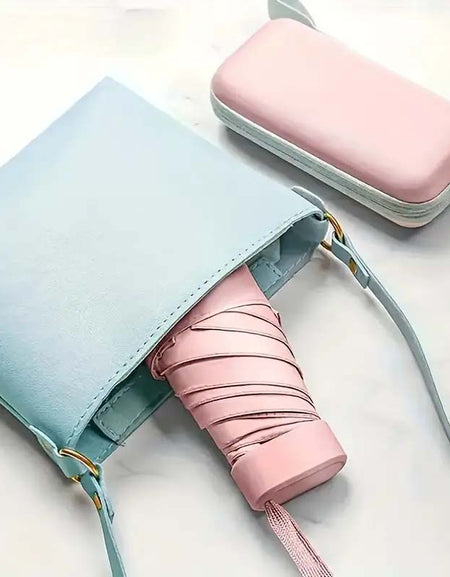 Rib Portable Mini Pocket Umbrella - Water-Resistant Foldable.-Zy Fulfill