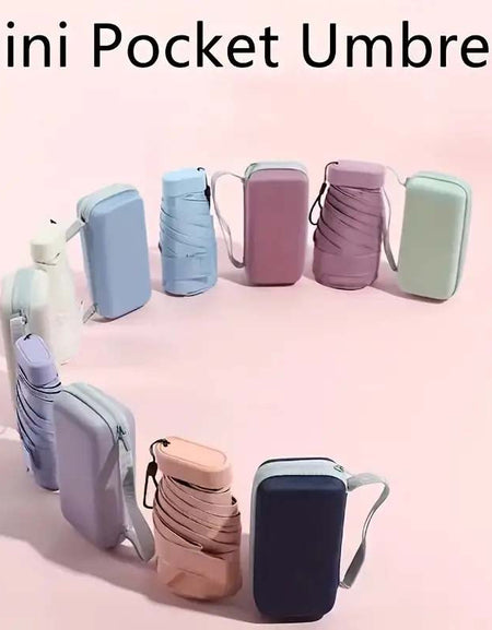 Rib Portable Mini Pocket Umbrella - Water-Resistant Foldable.-Zy Fulfill