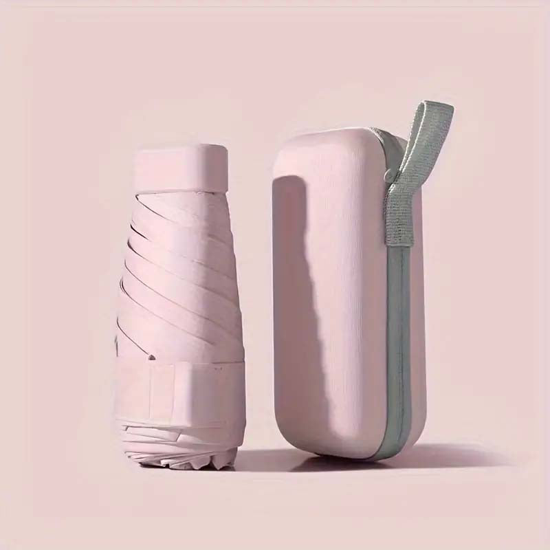 Rib Portable Mini Pocket Umbrella - Water-Resistant Foldable.