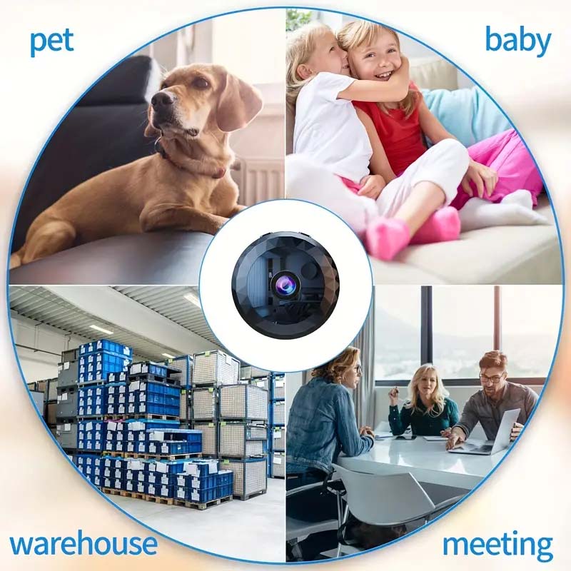 Mini WiFi Security Camera - Night Vision, Motion Detection, Compact & Discreet