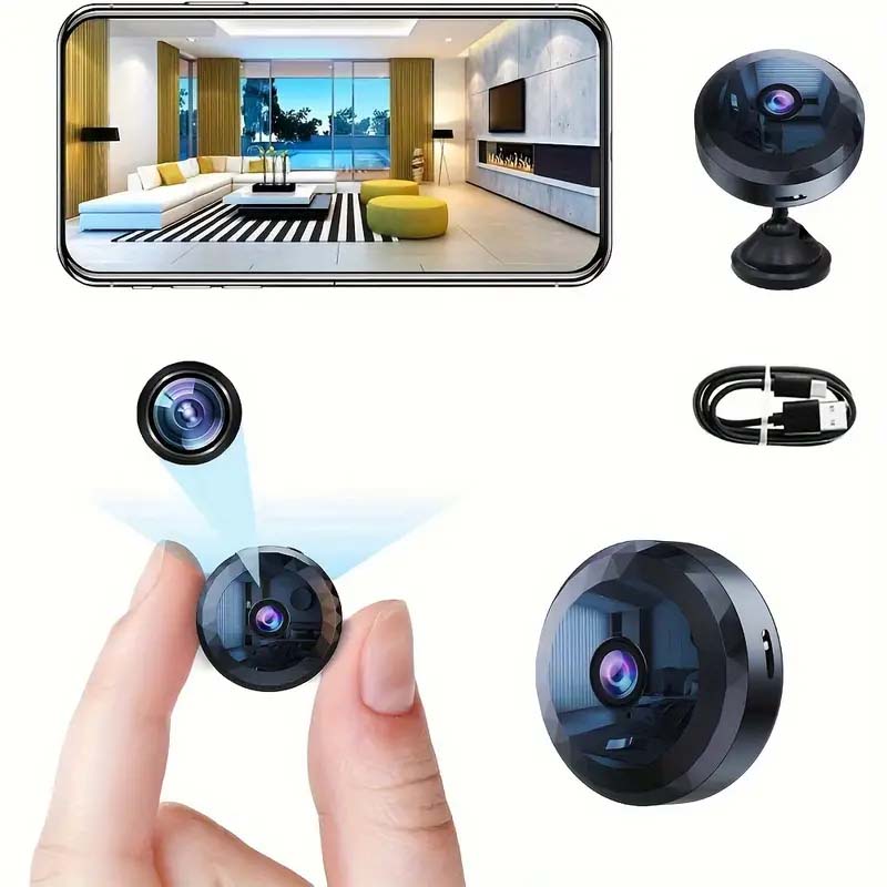 Mini WiFi Security Camera - Night Vision, Motion Detection, Compact & Discreet