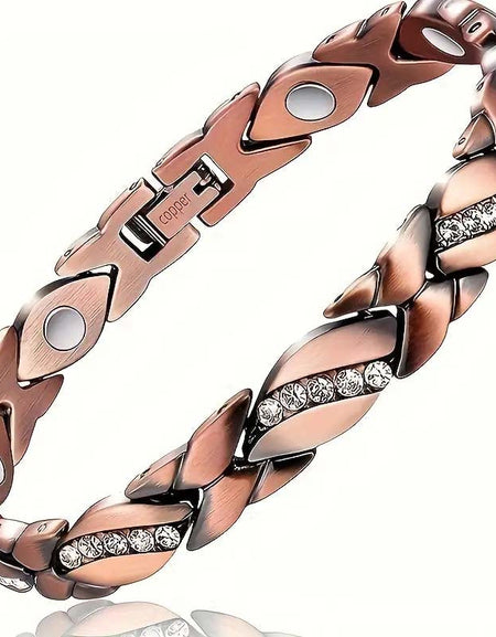 Pure Copper Women's Magnetic Bracelet – 3500 Magnet, Adjustable Size-Zy Fulfill