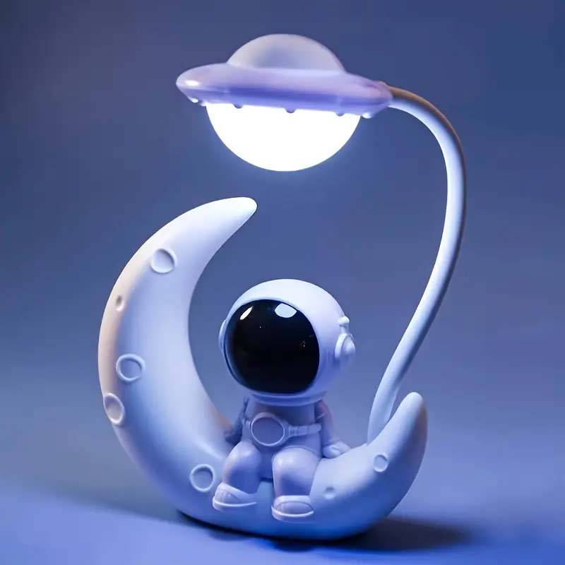 Moon Astronaut LED Nightlight - USB Rechargeable Desk Lamp