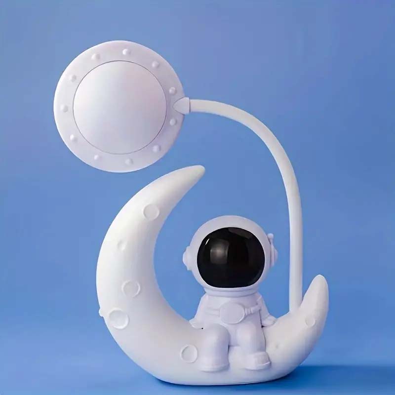 Moon Astronaut LED Nightlight - USB Rechargeable Desk Lamp