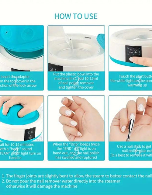 Load image into Gallery viewer, Pro Nail Polish Remover Machine - Electric Steam &amp; Phototherapy
