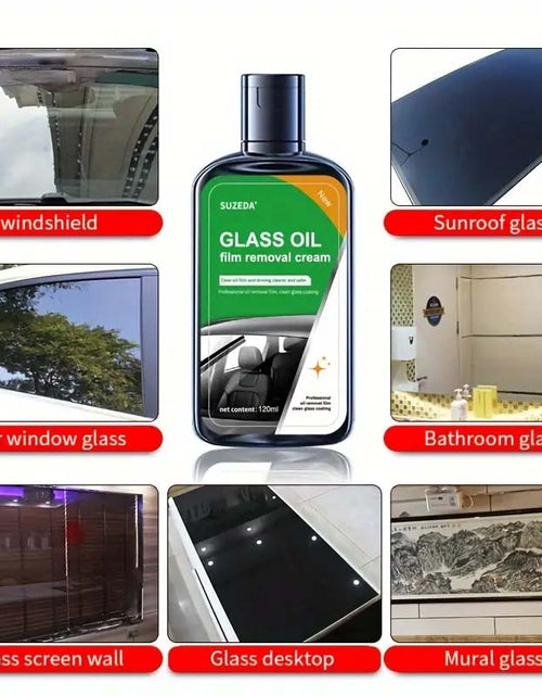 Load image into Gallery viewer, Windshield Cleaner &amp; Oil Film Remover - 4.06oz Bottle + Sponge | Streak-Free Car Glass Cleaner.
