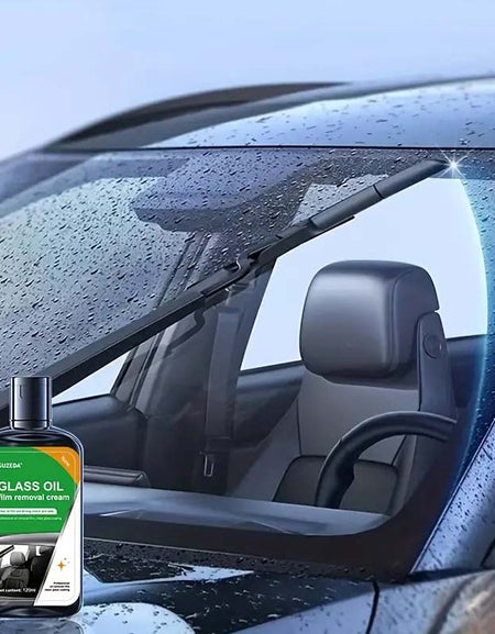 Windshield Cleaner & Oil Film Remover - 4.06oz Bottle + Sponge | Streak-Free Car Glass Cleaner.-Zy Fulfill