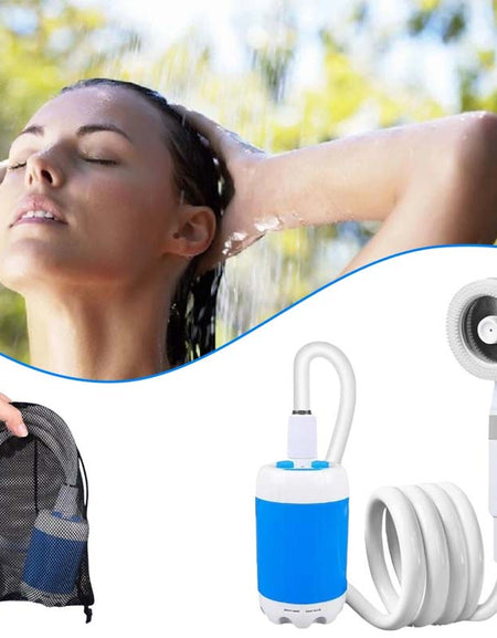 portable Rechargeable Outdoor Shower with Silicone Massage Heads-Zy Fulfill