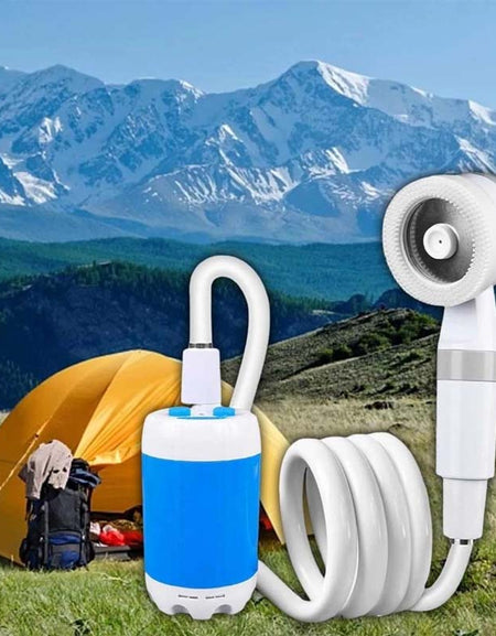 portable Rechargeable Outdoor Shower with Silicone Massage Heads-Zy Fulfill