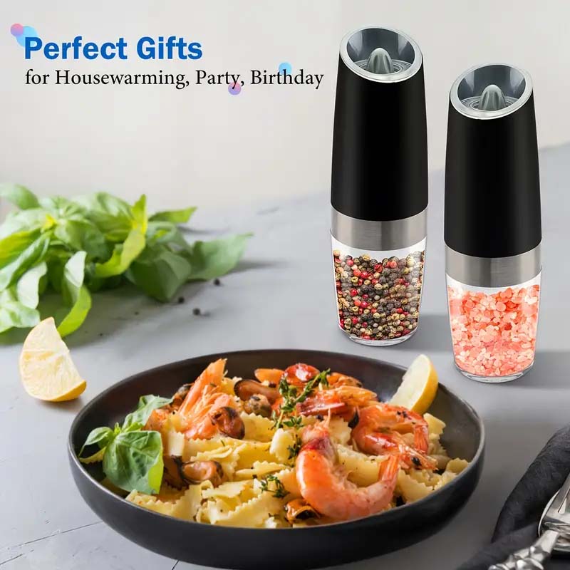 Electric Salt & Pepper Grinder Set - One-Hand Operation & LED Light-Zy Fulfill