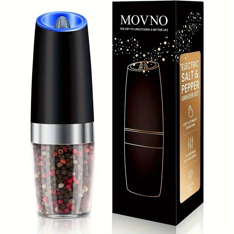 Electric Salt & Pepper Grinder Set - One-Hand Operation & LED Light-Zy Fulfill