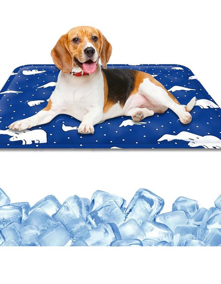 Pet Cooling Mat with Gel Ice for Dogs and Cats - Cool Purple, Size S-Zy Fulfill