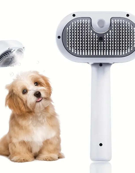 Cat Shedding Brush with One-Click Hair Removal and Durable Plastic Bristles-Zy Fulfill