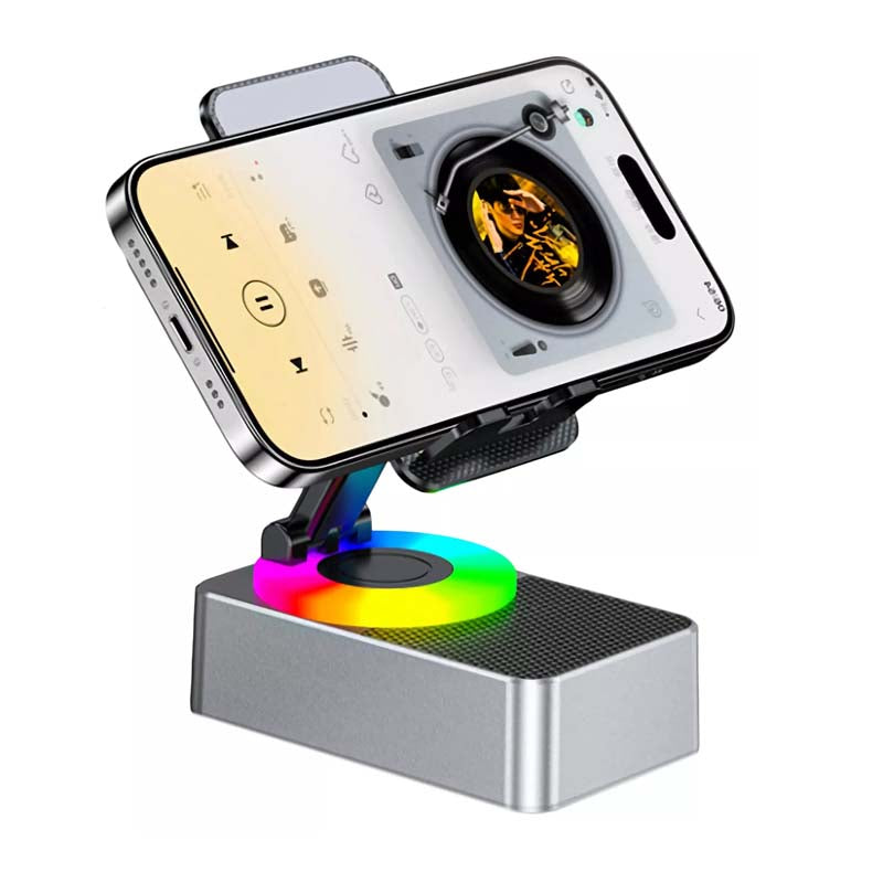 Cell Phone Stand with Bluetooth Speaker & Power Bank