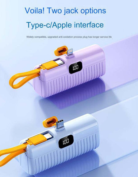 5000mAh Capsule Power Bank - Stylish and Efficient Charging-Zy Fulfill