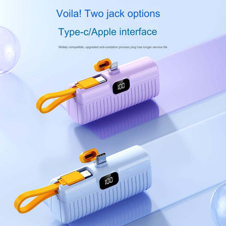 5000mAh Capsule Power Bank - Stylish and Efficient Charging-Zy Fulfill