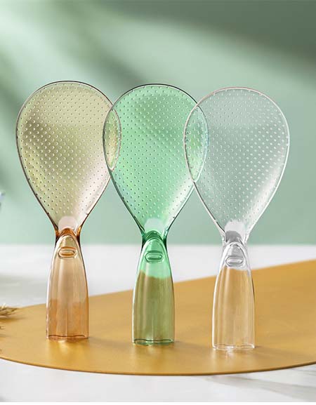 Transparent Non-Stick Rice Spoon with Long Handle - The Ultimate Kitchen Companion for Effortless Rice Serving