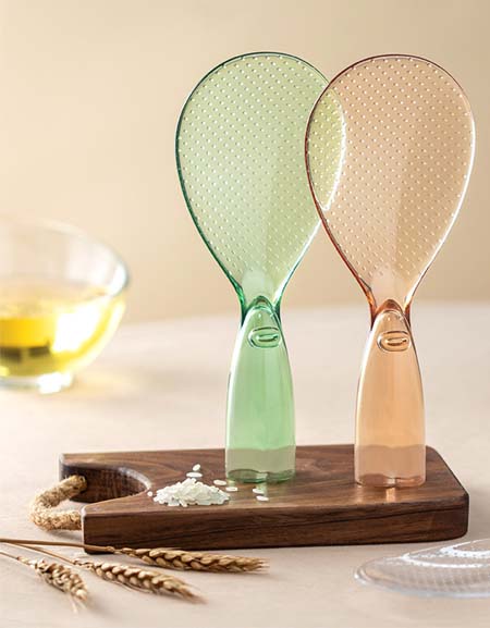 Transparent Non-Stick Rice Spoon with Long Handle - The Ultimate Kitchen Companion for Effortless Rice Serving