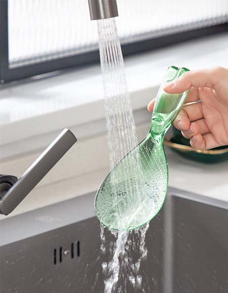 Transparent Non-Stick Rice Spoon with Long Handle - The Ultimate Kitchen Companion for Effortless Rice Serving