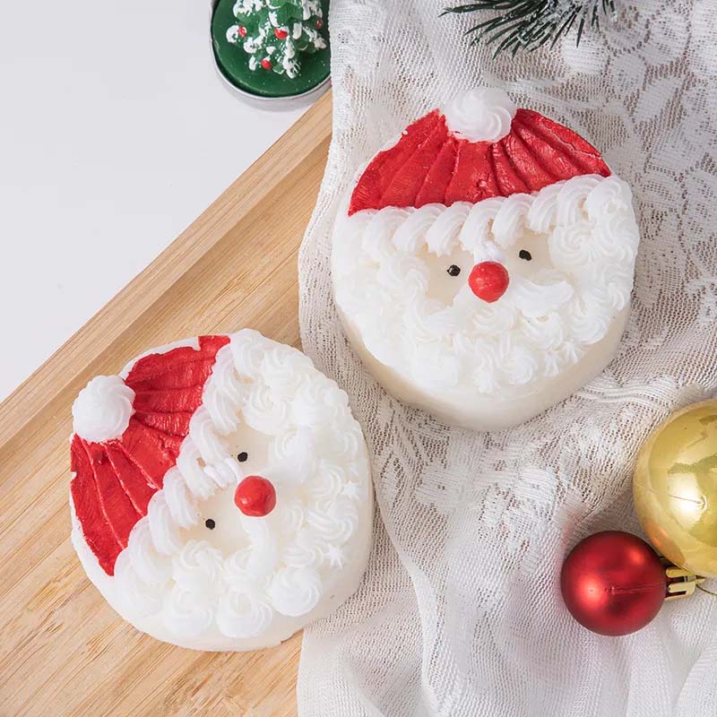 Santa Claus Decorative Cake Candle - Handmade Christmas Gift