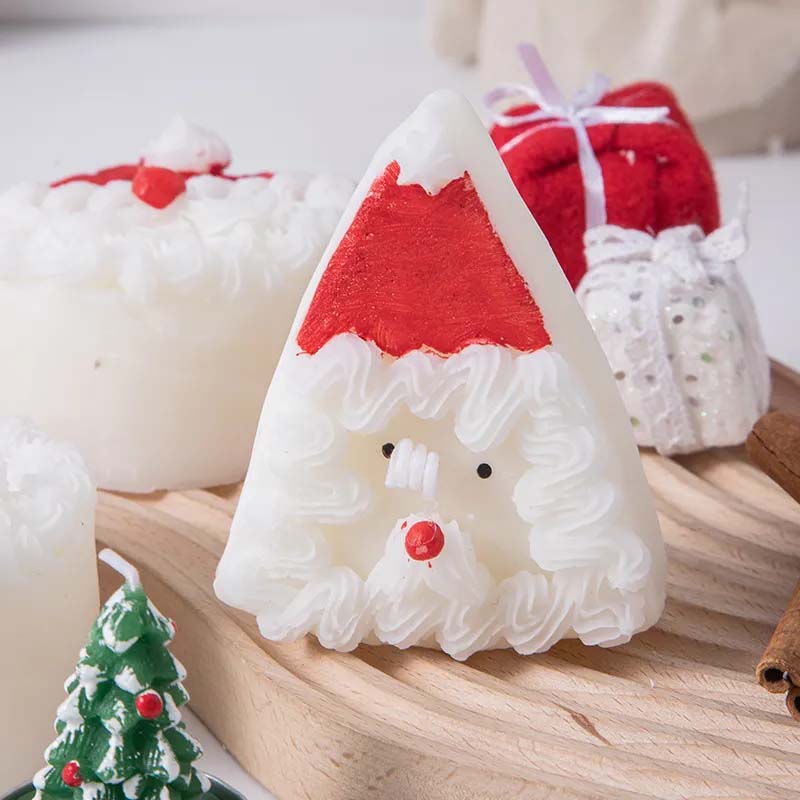 Santa Claus Decorative Cake Candle - Handmade Christmas Gift