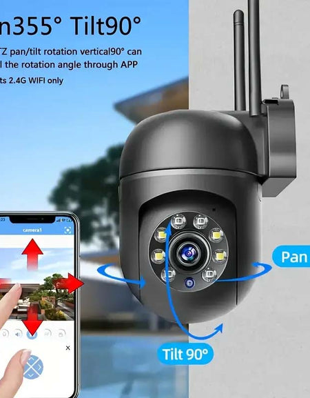 HD WiFi 355° Night Vision Security Camera - Indoor/Outdoor, AI Detection, Two-Way Audio-Zy Fulfill