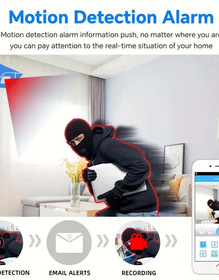 HD WiFi 355° Night Vision Security Camera - Indoor/Outdoor, AI Detection, Two-Way Audio-Zy Fulfill