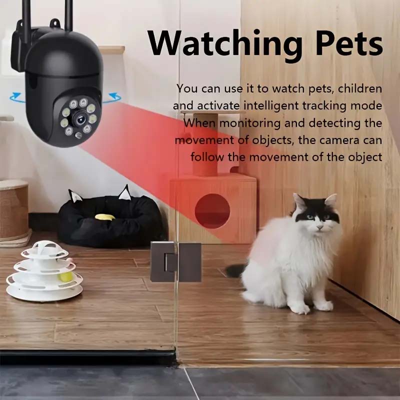 HD WiFi 355° Night Vision Security Camera - Indoor/Outdoor, AI Detection, Two-Way Audio