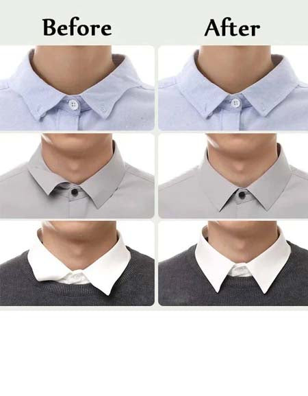 Load image into Gallery viewer, PVC Shirt Stand Collar Stickers: Prevent Warping &amp; Maintain Shape. Self-Adhesive for Easy Styling. Universal Fit for Collar Maintenance.-Zy Fulfill
