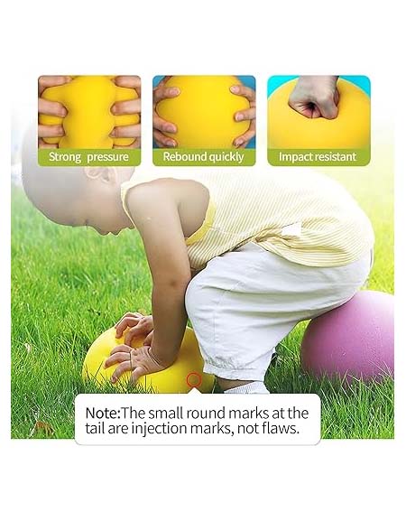 BUHOET 7-Inch Uncoated Foam Ball for Kids Sports - Soft, Bouncy, Lightweight (Rose Purple)