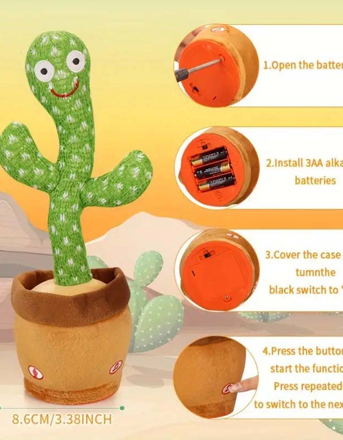 Load image into Gallery viewer, Singing Dancing Cactus Toy – Fun Glowing Ornament &amp; Perfect Gift for All Ages
