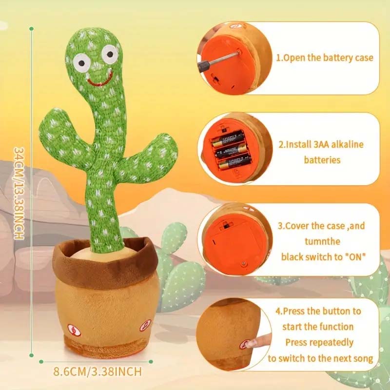 Singing Dancing Cactus Toy – Fun Glowing Ornament & Perfect Gift for All Ages