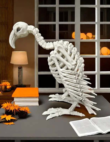 Vintage-Style Faux Vulture Skeleton - Halloween Tabletop Decor ????????-Zy Fulfill